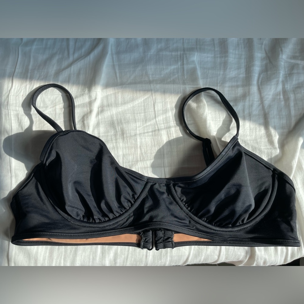 Nu Swim Black pluto bikini top